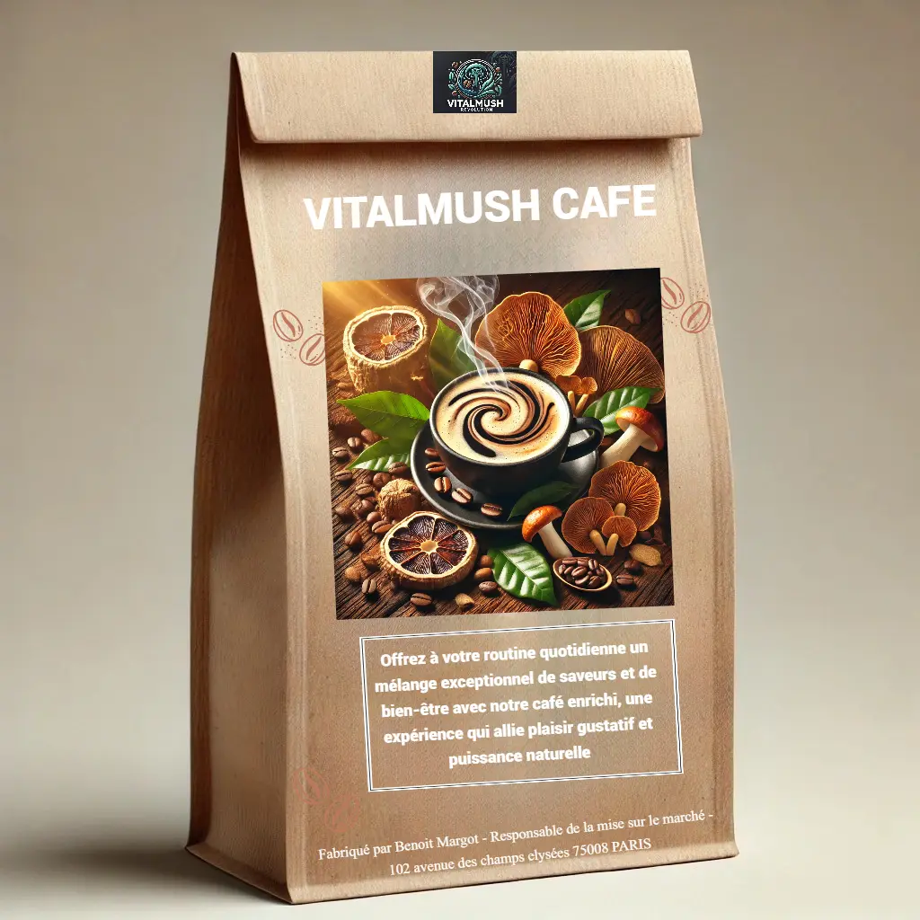 Café aux champignons adaptogènes VitalMush - Arôme subtile à la noisette  ☕